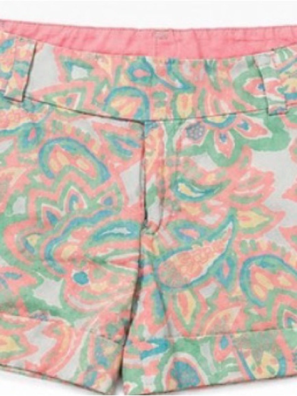 Lilly Pulitzer Multicolor Floral Print Shorts — Pink, Green, Blue
